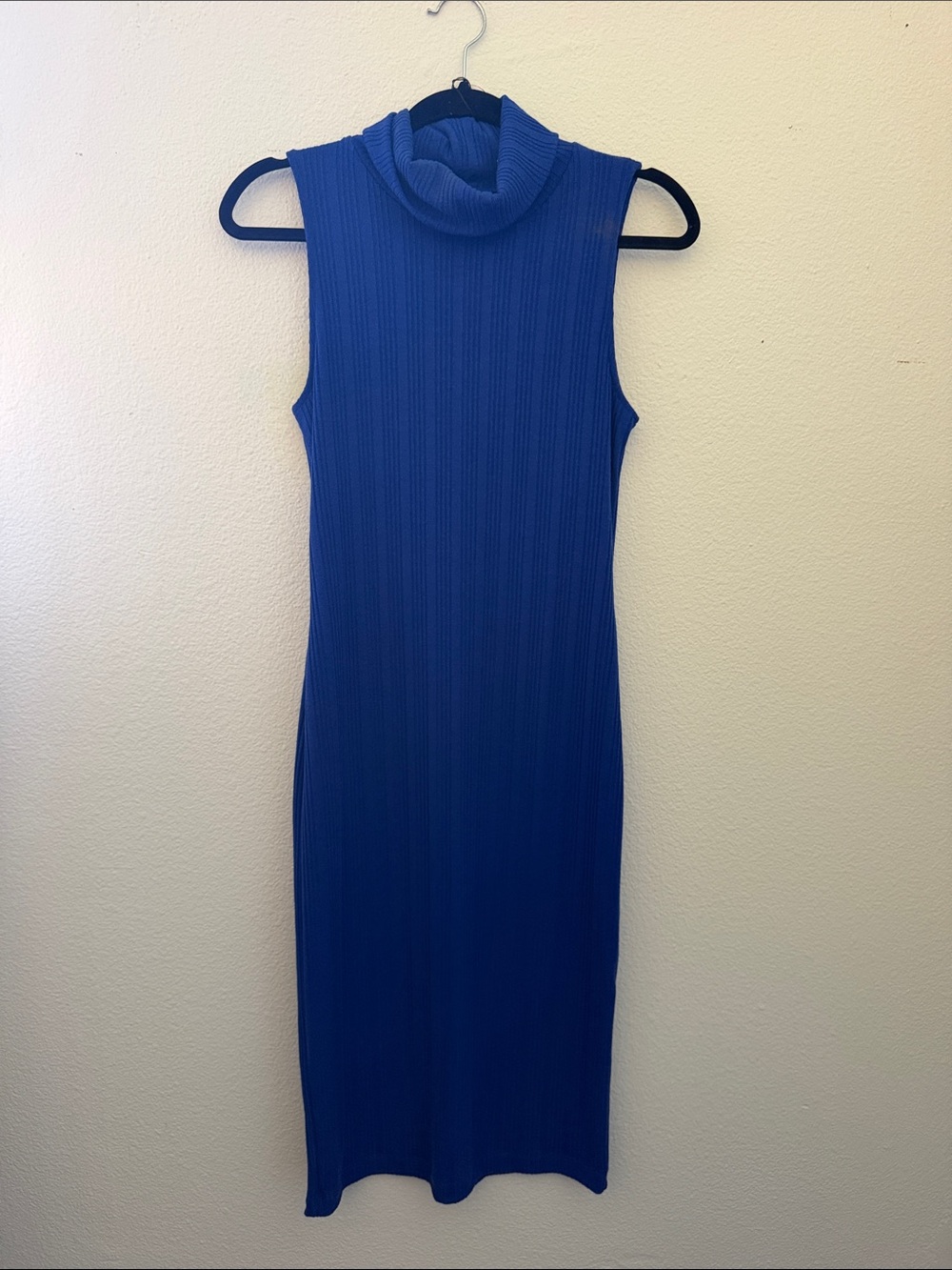 Nine West Sleeveless Turtleneck Midi Dress - Blue